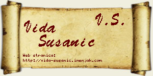 Vida Susanić vizit kartica